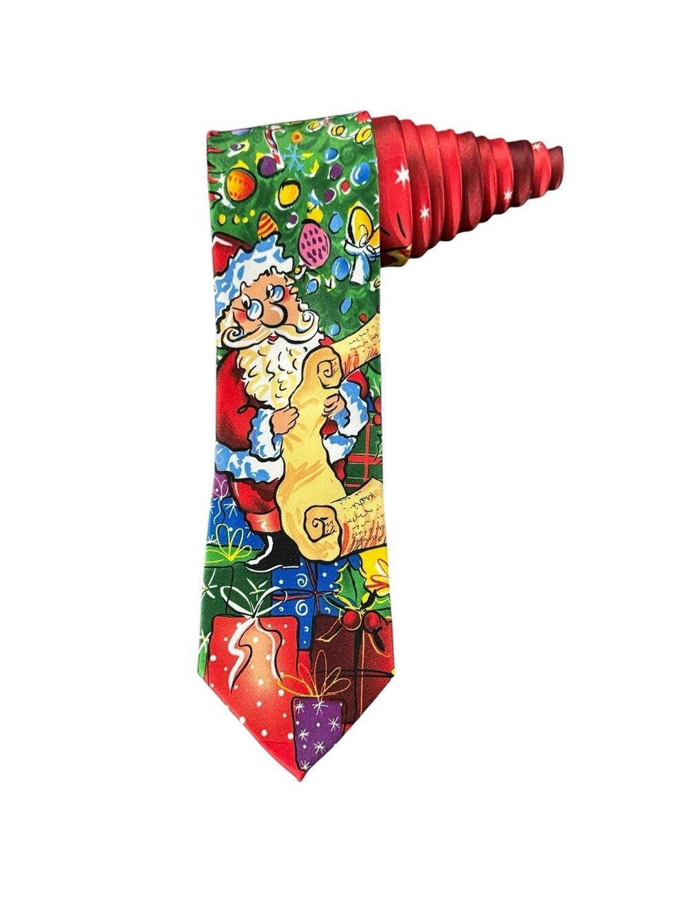 J Garcia Surprise Package Christmas Santa Collection 68 Necktie Polyester